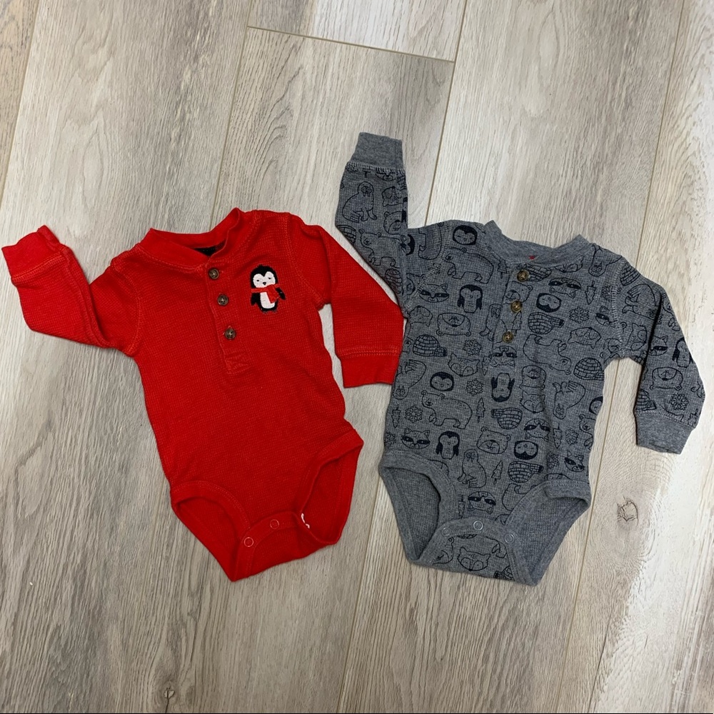 Bundle of Carter’s long sleeve onesies